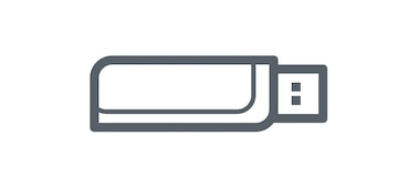 Icon of a USB memory stick.