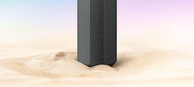 Image of the SRS-XE200 X-Series Portable Wireless Speaker demonstrating it's dust resistance