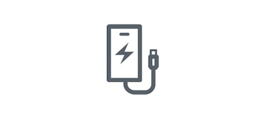 Smartphone charging icon.