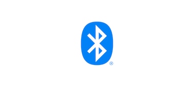 Icon of the Bluetooth logo.